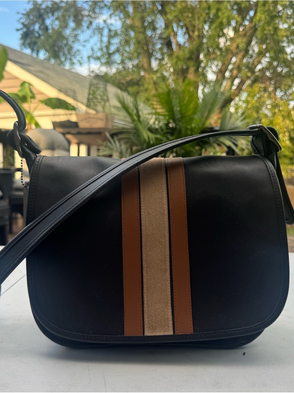 Coach 75th Anniversary Limited Edition Patricia Bag Varsity Stripe